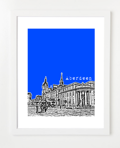 Aberdeen Poster -  Scotland Skyline Art Print and Poster | By BirdAve Posters