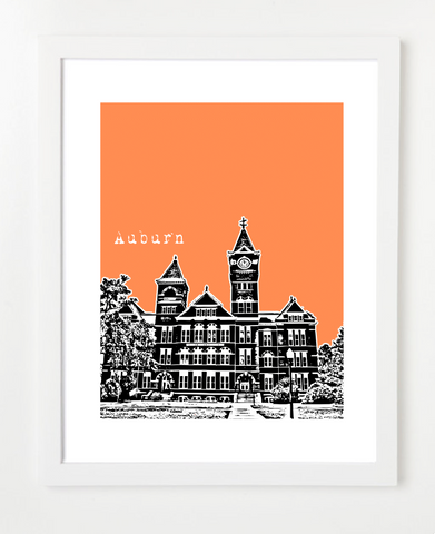 Auburn University Samford Skyline Art Print and Poster | By BirdAve Posters