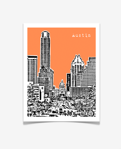 Austin Texas Poster VERSION 1
