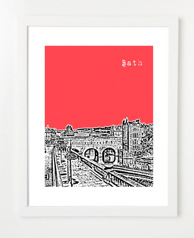 Bath England UK Skyline Art Print and Poster | By BirdAve Posters