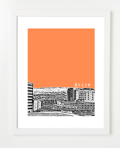 Boise Idaho Skyline Art Print and Poster | By BirdAve Posters
