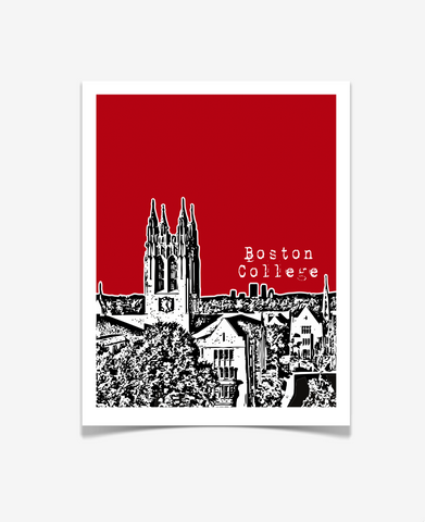 Boston College Gasson Hall Massachusetts Poster