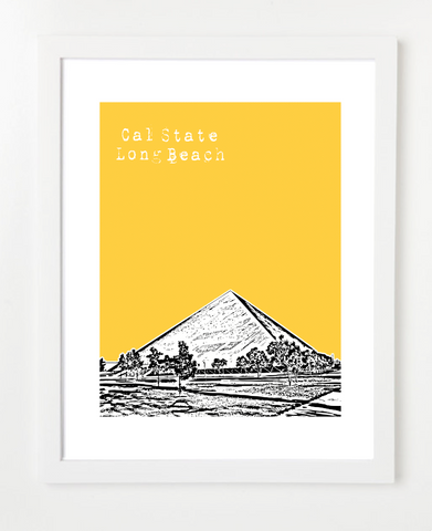 California State University Long Beach Skyline Art Print and Poster | By BirdAve Posters