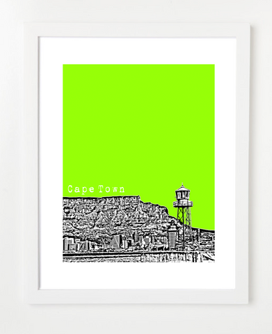 Cape Town South Africa VERSION 1 Posters and Skyline Art Prints | By BirdAve 