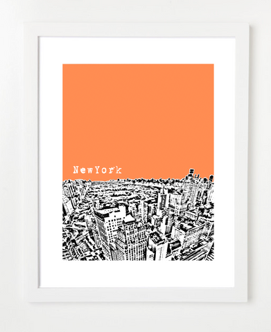 New York City USA Poster Central Park Version  Skyline Art Print and Poster | By BirdAve Posters