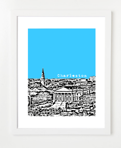 Charleston South Carolina Skyline Art Print and Poster | By BirdAve Posters