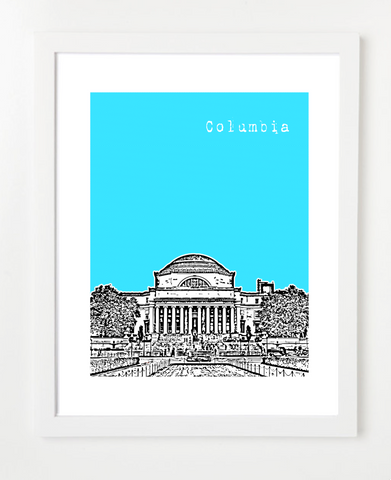 Columbia University New York Skyline Art Print and Poster | By BirdAve Posters
