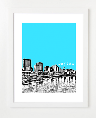 Dayton Ohio Skyline Art Print and Poster | By BirdAve Posters image