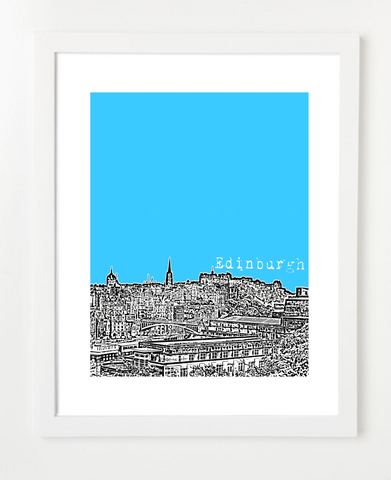 Edinburgh Scotland Europe Posters and Skyline Art Prints | By BirdAve 