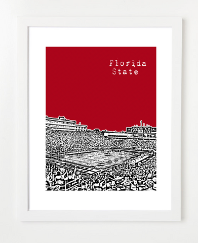 Florida State Seminoles Bobby Bowden Field Skyline Art Print and Poster | By BirdAve Posters