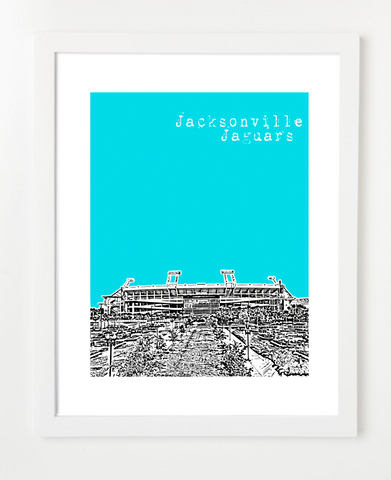 Jacksonville Jaguars EverBank Field Skyline Art Print and Poster | By BirdAve Posters