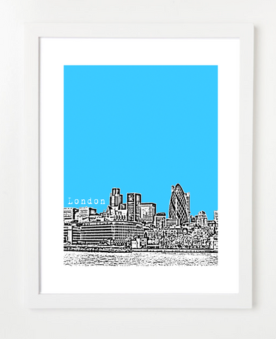 London England Europe VERSION 3 Posters and Skyline Art Prints | By BirdAve 