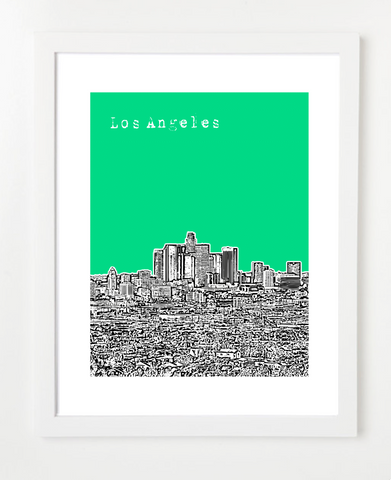 Los Angeles California USA VERSION 2 Skyline Art Print and Poster | By BirdAve Posters