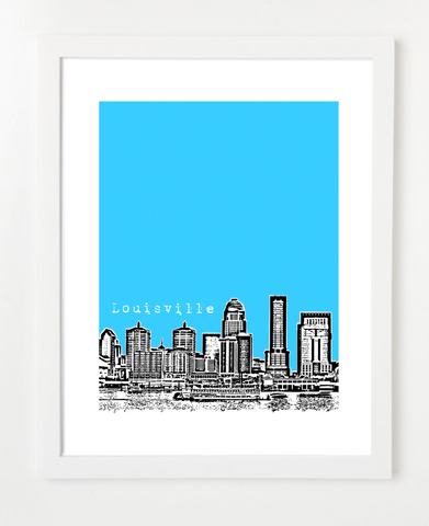 Louisville Kentucky Skyline Art Print and Poster | By BirdAve Posters