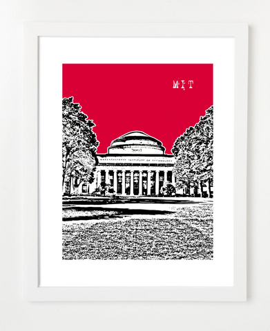 Boston Massachusetts Institute of Technology MIT Skyline Art Print and Poster | By BirdAve Posters