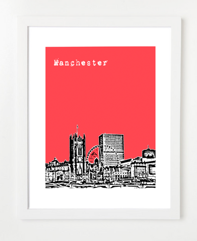 Manchester England Europe Posters and Skyline Art Prints | By BirdAve 