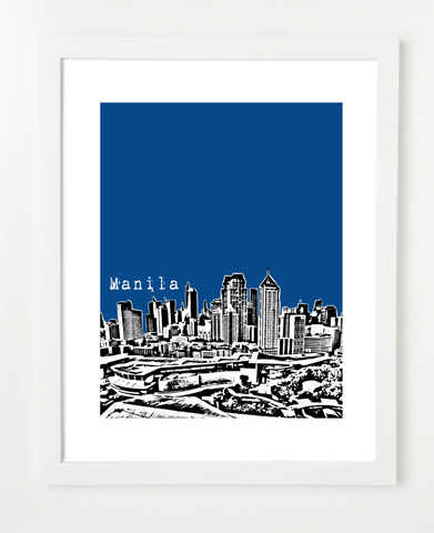 Manila Philippines Asia Posters and Skyline Art Prints | By BirdAve 