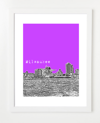 Milwaukee Wisconsin Skyline Art Print and Poster | By BirdAve Posters