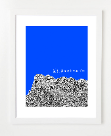 Mt. Rushmore South Dakota Skyline Art Print and Poster | By BirdAve Posters