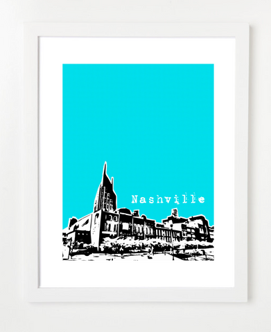 Nashville Tennessee Batman Building Skyline Art Print and Poster | By BirdAve Posters