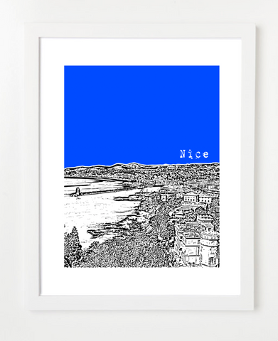 Nice France Europe Posters and Skyline Art Prints | By BirdAve 