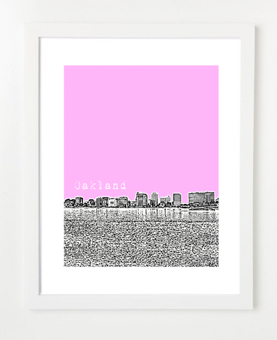 Oakland California USA Skyline Art Print and Poster | By BirdAve Posters