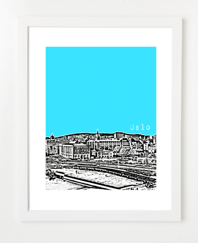 Oslo Norway Europe Posters and Skyline Art Prints | By BirdAve 