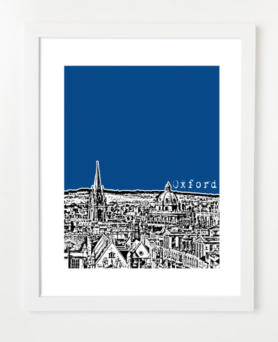 Oxford England Europe Posters and Skyline Art Prints | By BirdAve 