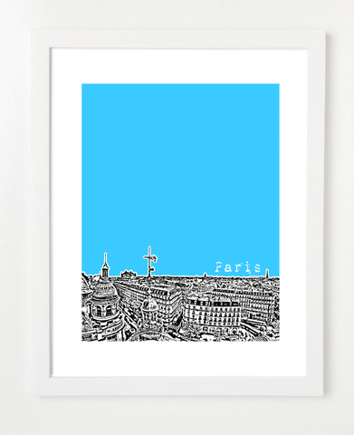 Paris France Europe Street View Posters and Skyline Art Prints | By BirdAve 