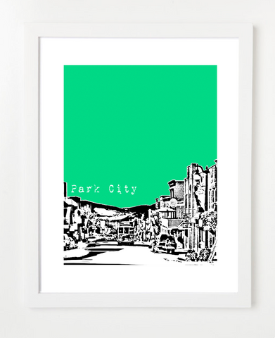 Park City Utah Skyline Art Print and Poster | By BirdAve Posters