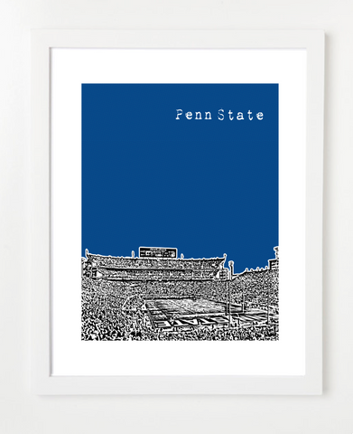 Penn State University Beaver Stadium Skyline Art Print and Poster | By BirdAve Posters