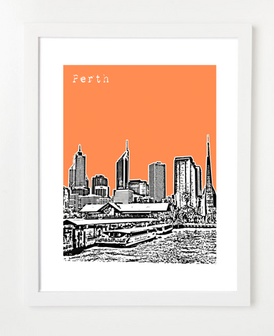 Perth Australia Posters and Skyline Art Prints | By BirdAve 