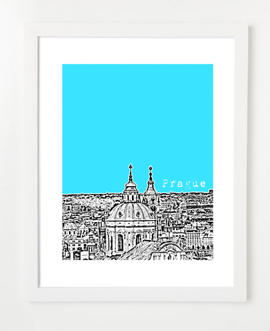 Prague Czech Republic Europe VERSION 1 Poster by BirdAve. Hundreds of modern city prints available. Great for gift giving!  Fast delivery and personalized service. 