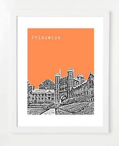 Princeton New Jersey Princeton University Skyline Art Print and Poster | By BirdAve Posters