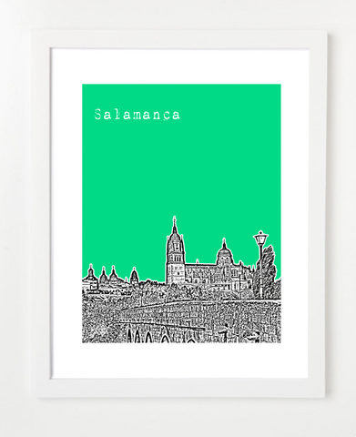Salamanca Spain Europe Posters and Skyline Art Prints | By BirdAve 