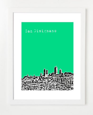 San Gimignano Italy Europe Posters and Skyline Art Prints | By BirdAve 