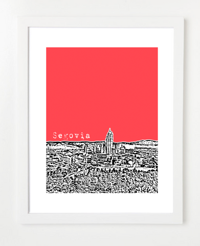 Segovia Spain Europe Posters and Skyline Art Prints | By BirdAve 