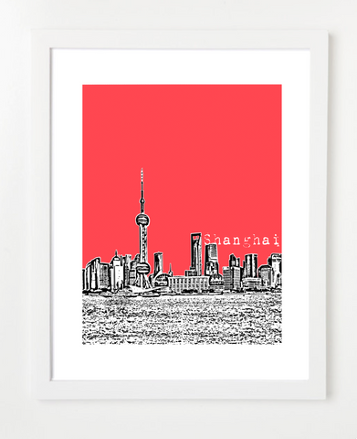 Shanghai China Asia Posters and Skyline Art Prints | By BirdAve 