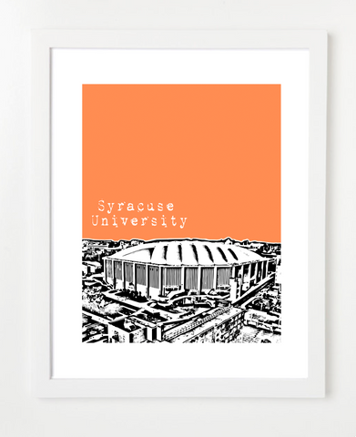 Syracuse University New York Skyline Art Print and Poster | By BirdAve Posters