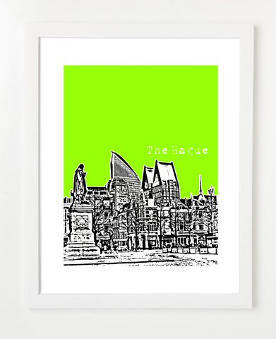 The Hague Netherlands Europe Posters and Skyline Art Prints | By BirdAve 