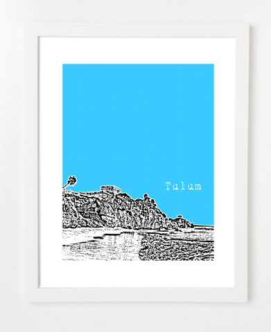 Tulum Mexico Posters and Skyline Art Prints | By BirdAve 