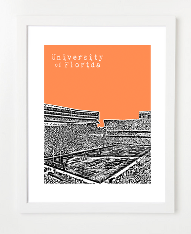  Florida Gators Poster Ben Hill Griffin Stadium  Skyline Art Print and Poster | By BirdAve Posters