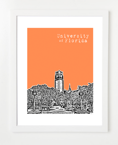 Gainesville Florida Skyline Art Print and Poster | By BirdAve Posters