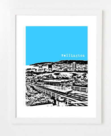 Wellington New Zealand Posters and Skyline Art Prints | By BirdAve 
