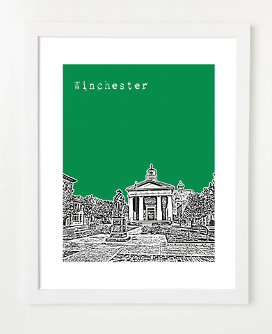 Winchester Virginia Skyline Art Print and Poster | By BirdAve Posters