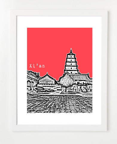Xi'an China Asia Posters and Skyline Art Prints | By BirdAve 