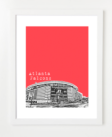 Atlanta Falcons Skyline Art Print and Poster | By BirdAve Posters