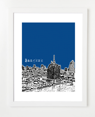 Bangkok Thailand Asia Skyline Art Print and Poster | By BirdAve Posters