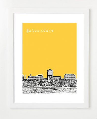 Baton Rouge Louisiana Skyline Art Print and Poster | By BirdAve PostersBaton Rouge Louisiana USA Skyline Art Print and Poster | By BirdAve Posters