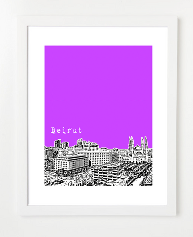 Beirut Lebanon Middle East Posters and Skyline Art Prints | By BirdAve 
